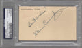 Glenn Cunningham Olympics Signed AUTOGRAPH Postcard Index Card PSA DNA - Olympic Cut Signatures