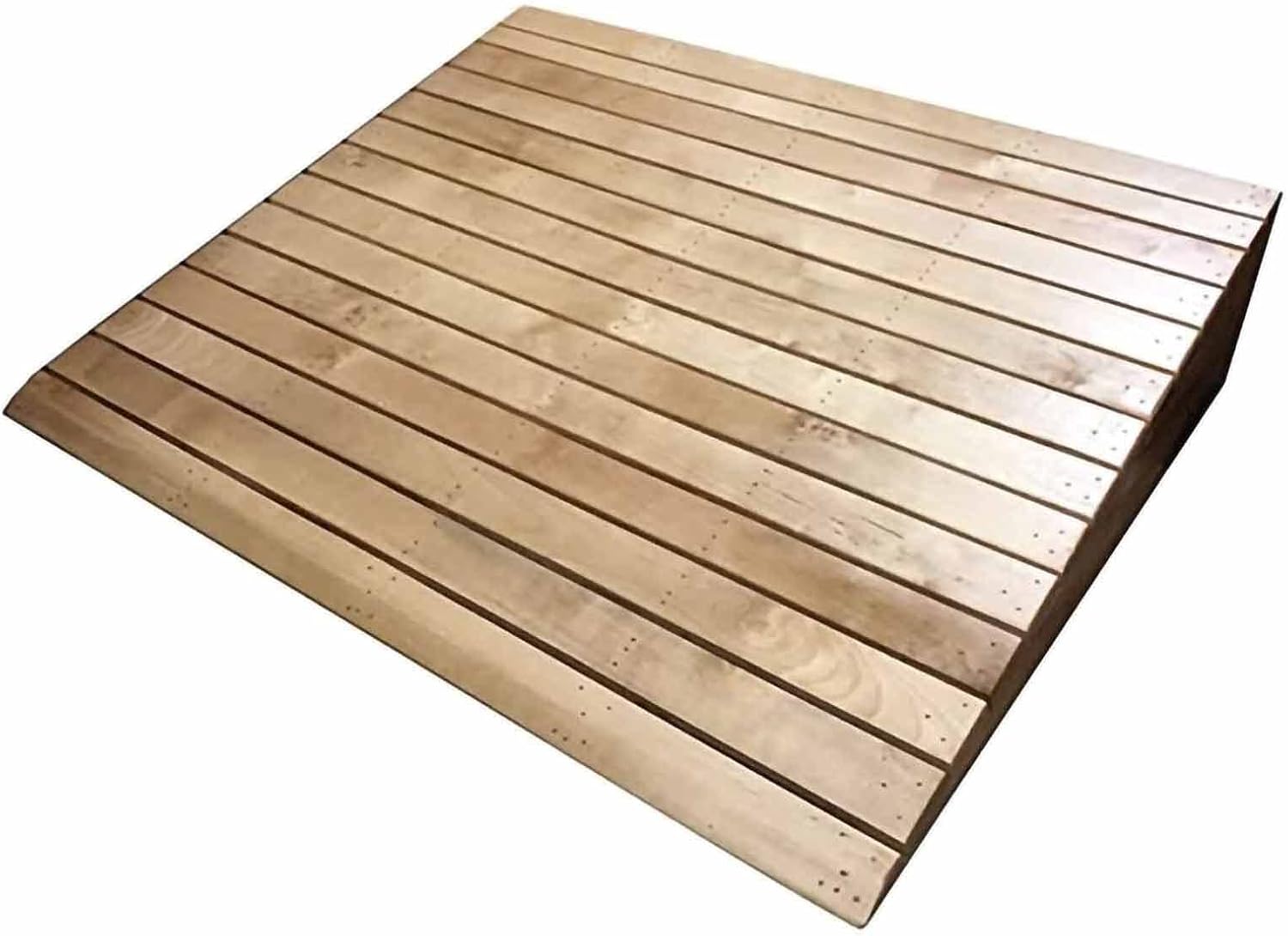 Katzowen Portable Driveway Ramp Wooden Threshold Ramps for Doorways, Pets/Kids/Elderly/Disabled Entryway Ramp Wheelchair Ramp 3/4/5/6 Inch Rise, Non Slip Curb Ramp(25.8 x 30 x 7cm)