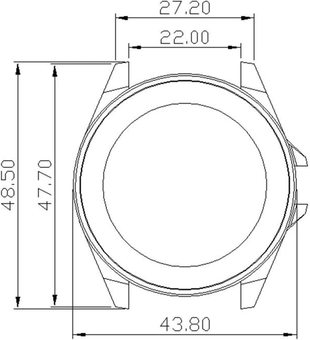 43.8mm Waterproof Watch Case 28.5mm Dial Ceramic Bezel Sapphire Crystal Compatible For NH35 NH36 NH38 4R36 Movement