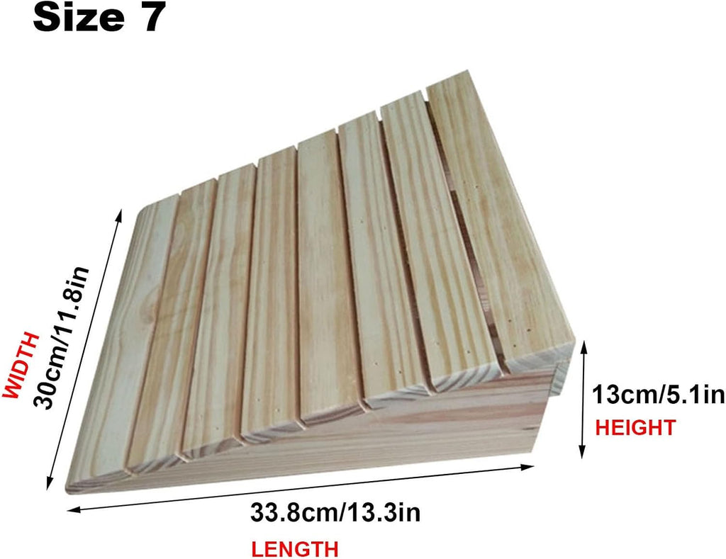 SHYP Wheelchair Ramp Portable Non-Skid Wooden Threshold Ramp Wheel Chair Ramp for Home Steps Access Entry Doorways, 2-6 inch Rise (Size : 13.3x11.8x5.1in/33.8x30x13cm)