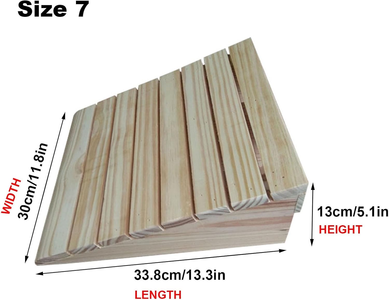 SHYP Wheelchair Ramp Portable Non-Skid Wooden Threshold Ramp Wheel Chair Ramp for Home Steps Access Entry Doorways, 2-6 inch Rise (Size : 13.3x11.8x5.1in/33.8x30x13cm)