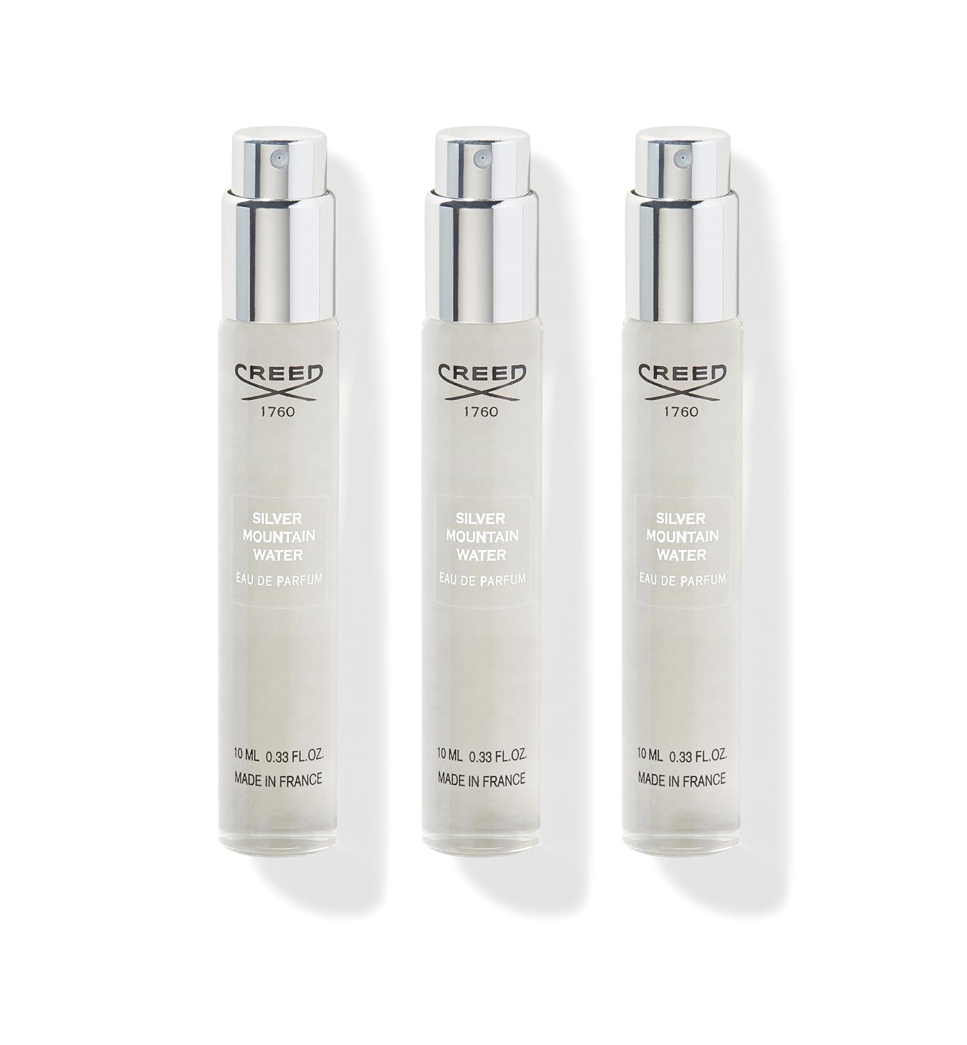 Creed Silver Mountain Water, Men's Luxury Cologne, Rich, Citrus Fragrance, 10ML x 3