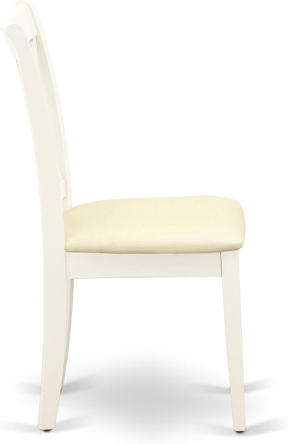 East West Furniture Antique 3-Piece Dining Set with Round Table in Linen White