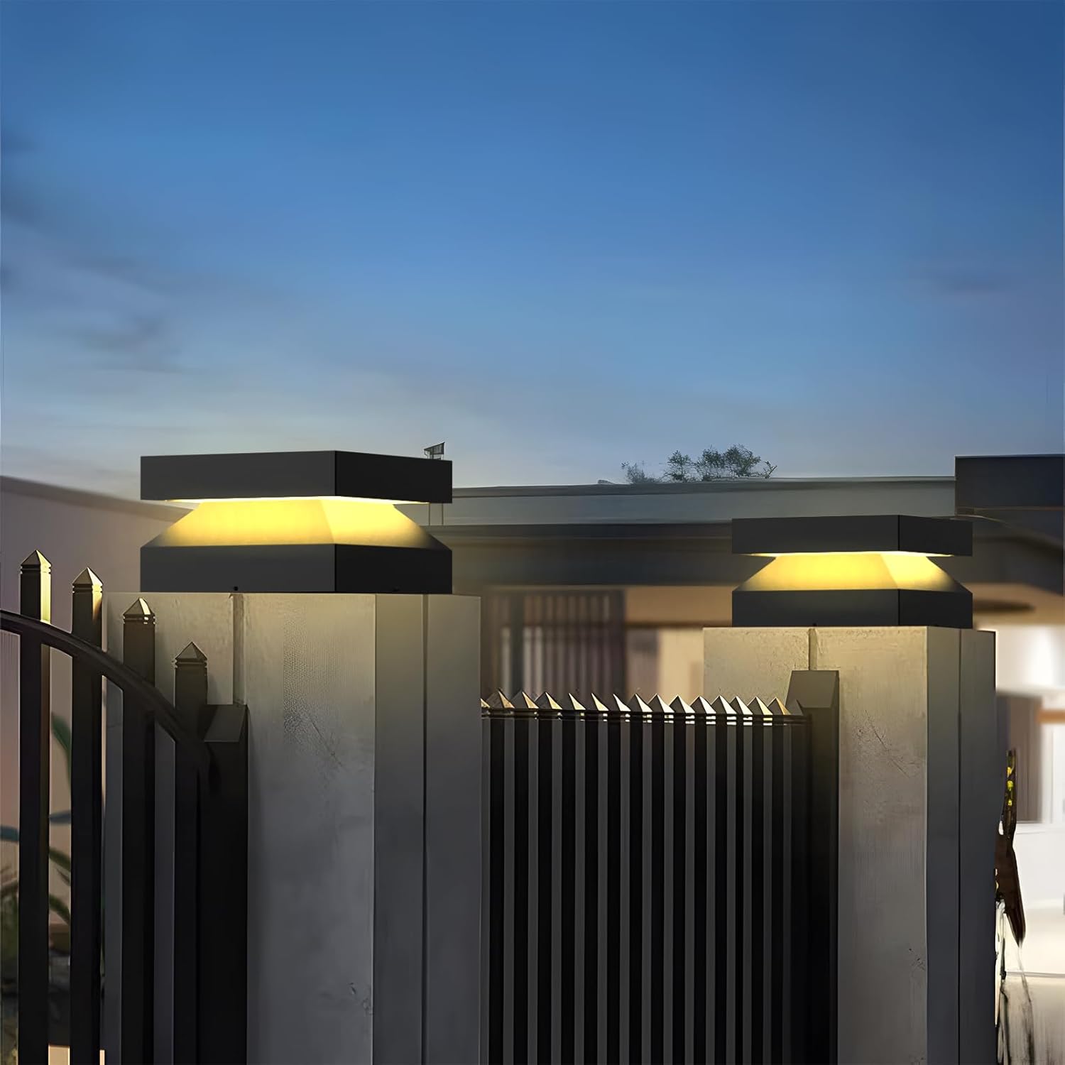Outdoor Post Lights 10X10 in,Outdoor Column Lights,Outdoor lamp Post,Hard Wired Light,Deck Decorations Outdoor,Modern Post Light for Landscape Garden Access Deck Garden Patio Wall Columns IP54