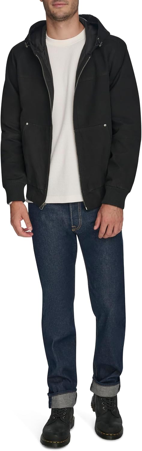 Levi's Men's Workwear Cotton Canvas Hooded Bomber Jacket