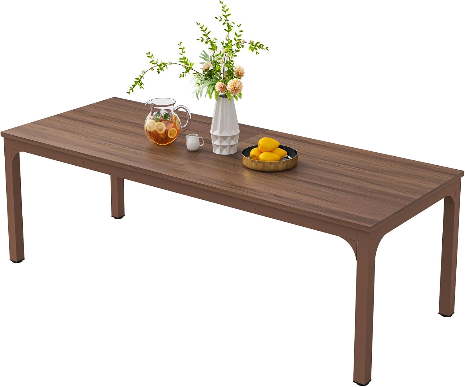Tribesigns Dining Table for 6-8 Person, 78 inch Long Rectangular Kitchen Dining Table for Living Room and Dining Room, 78.7 x 27.5 x 29.5 Inches(Only Table) (Brown)