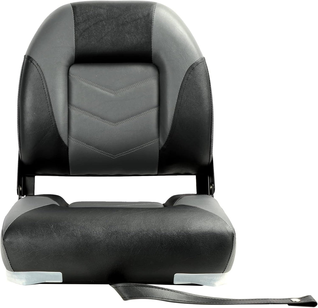 NORTHCAPTAIN S1 Deluxe A Pair of Marine High Back/Low Back Folding Fishing Boat Seat for Fishing, Bass/Jon/Pontoon Boat Chairs, 4 Mounting Screws Included