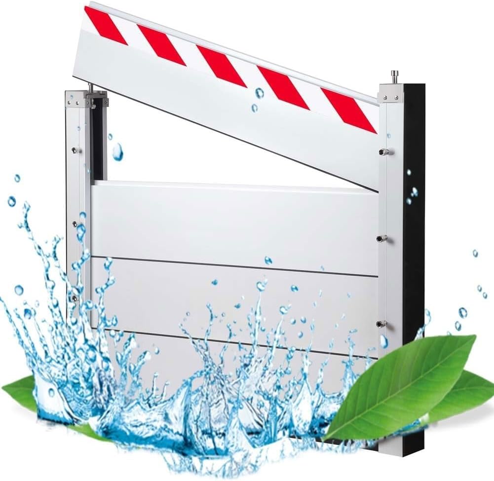 Flood Barrier Shield 60cm High Aluminum Temporary Threshold Flooding Protection Prevention Board Water Retaining Plate(Exterior,70x60cm)