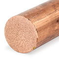 110 Copper Round Bar, Unpolished (Mill) Finish, H04 Temper, ASTM B187, 2' Diameter, 24' Length, OnlineMetals