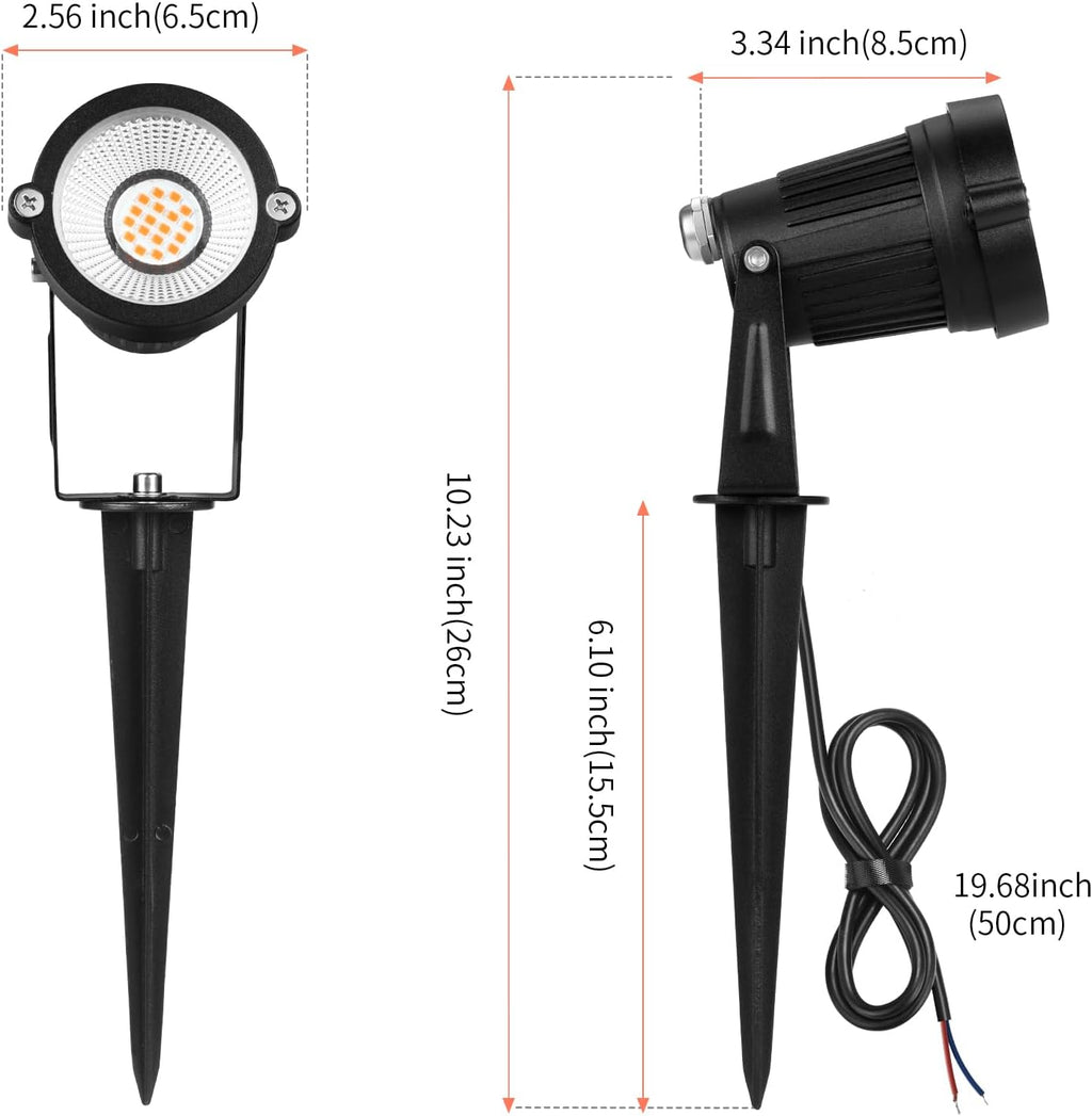 REEGOLD Low Voltage Landscape Lights Outdoor: 7W 700LM LED Landscape Lighting with Connectors for Tree Garden Yard Pathway | 12V 24V Warm White 2700K Spotlights | IP65 Waterproof | 24 Pack