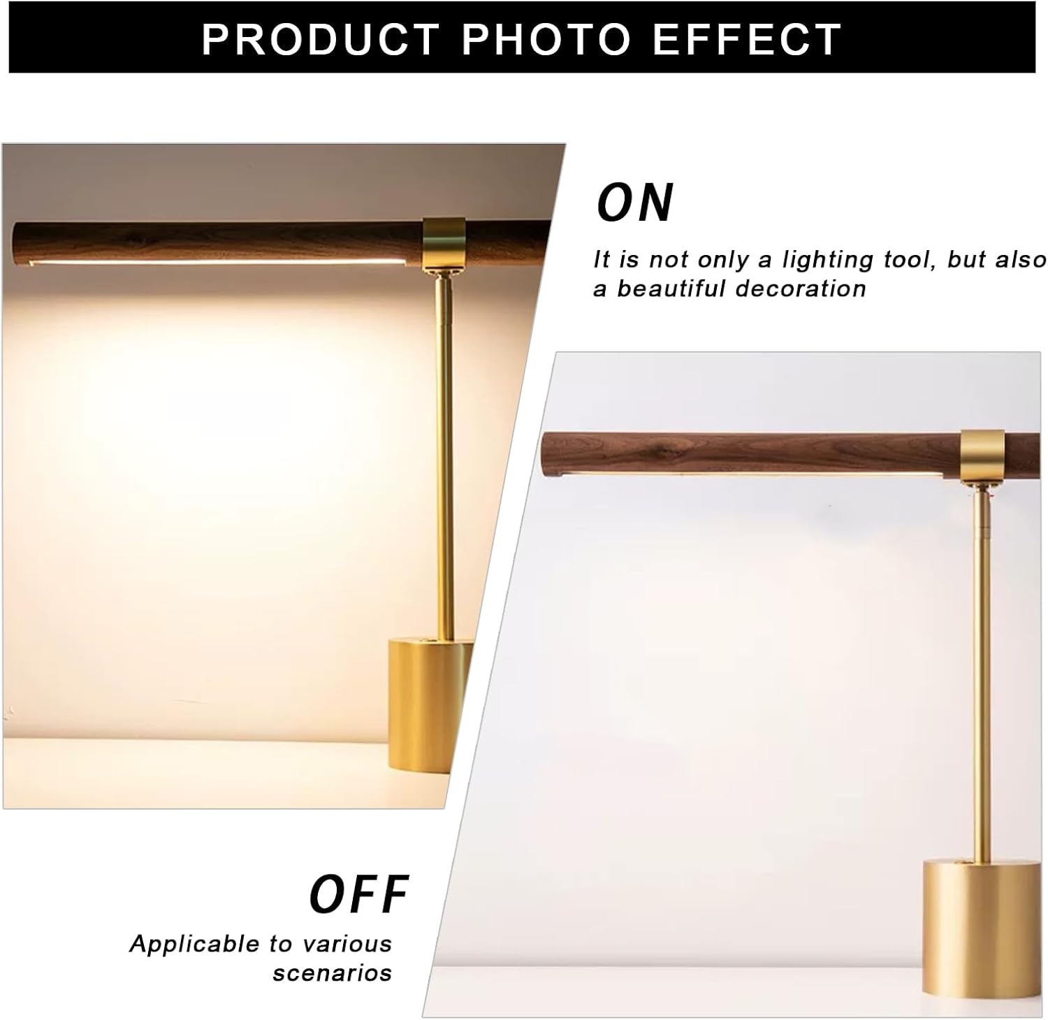LED Desk Lamp Adjustable Brightness Eye-Caring Study Light for Office Reading Working Bedroom Nightstand Dormitory Computer Desk Task Lighting