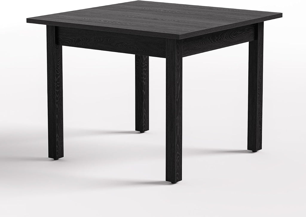 LITTLE TREE 39 Inches Square Dining Table for 4 People, Black Wooden Kitchen Table Small Dinner Table, Modern Dining Room Tables for Living Room, Kitchen