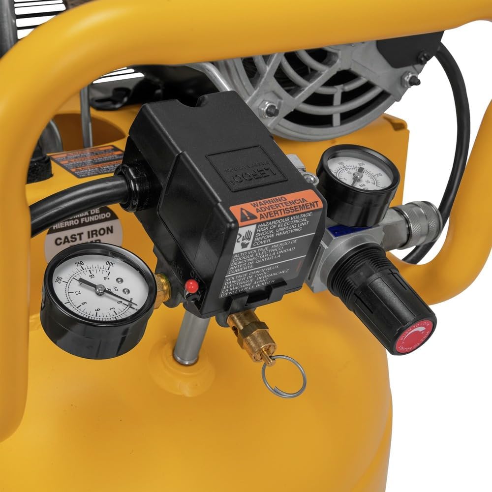 Dewalt 30 Gallon Vertical Air Compressor, 2 HP, Single Stage, Oil Lube Belt Drive, 175 Max PSI, Portable Air Compressor for Home Improvement, 6.2 SCFM at 90 PSI, Efficient Performance