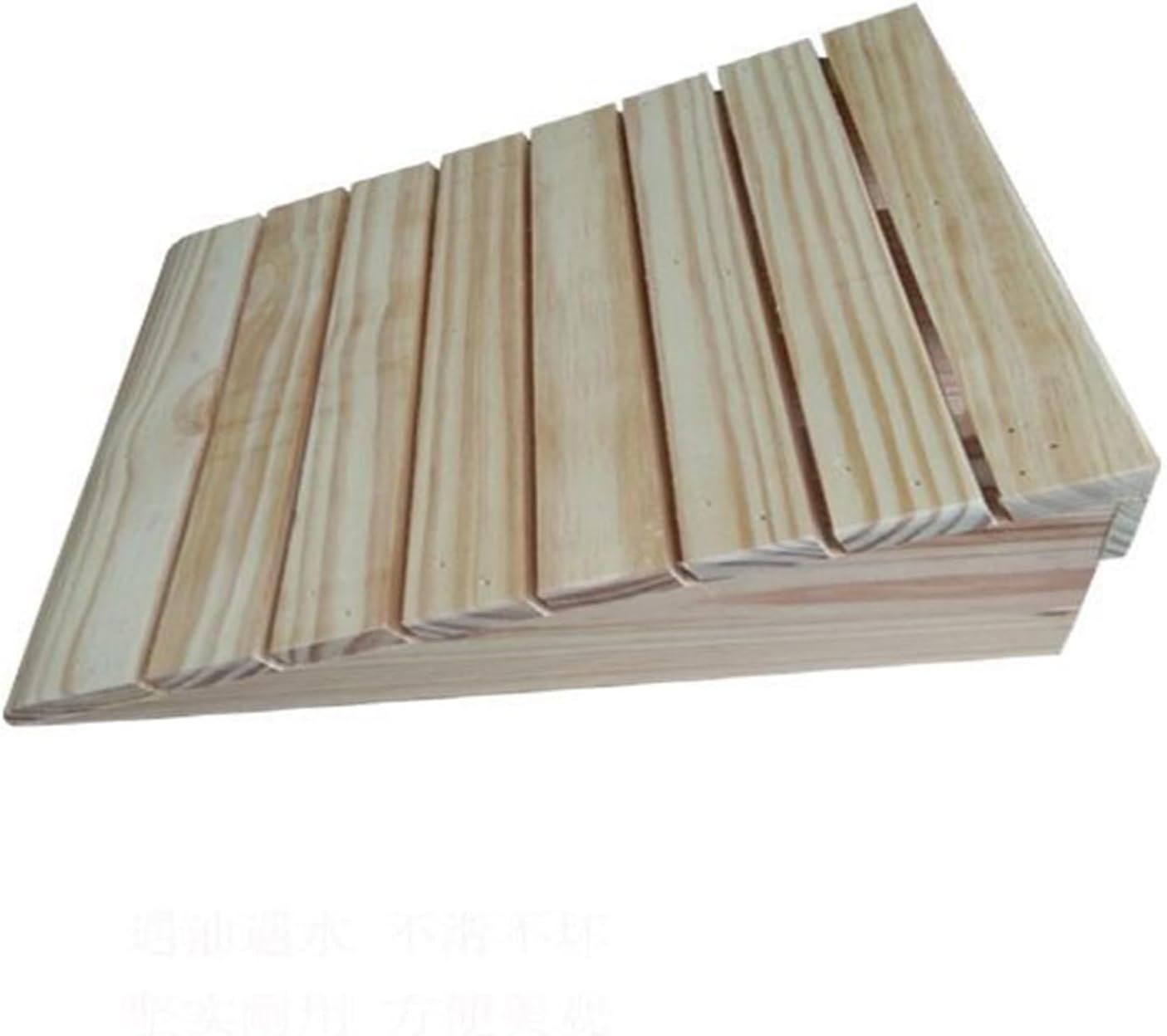 Solid Wood Portable Mobile Lightweight Wooden Threshold Ramps, 300Kg Capacity Wheelchair Ramp for Home Steps, Scooter Ramp for Car, Doorways, Curbs, Stairs, Indoor/Outdoor
