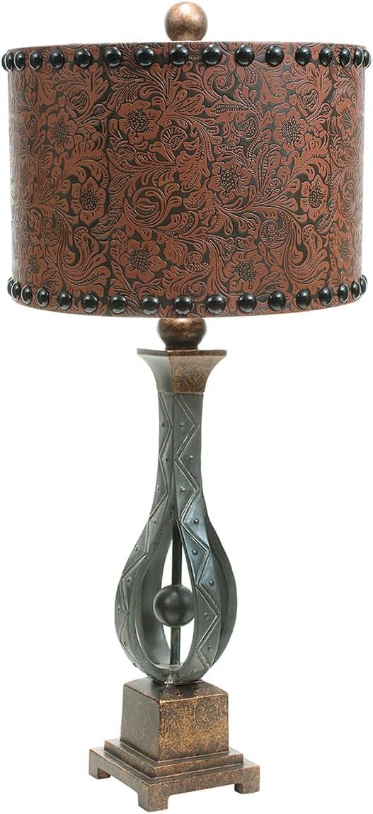 BLACK FOREST DECOR - Sheridan Table Lamp for Cabin, Living Room, Nightstand, Desk - Western Rustic Lighting - 26.75'