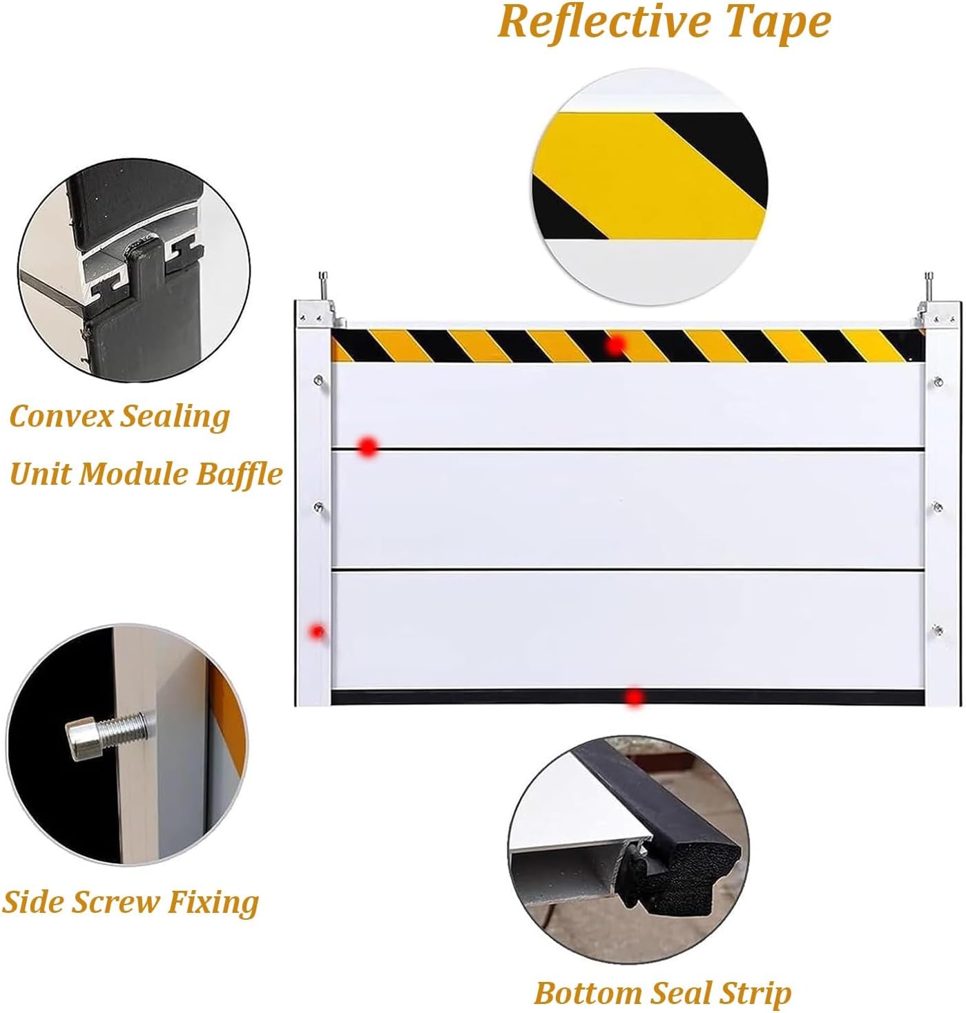 Exterior Mounted Door Flood Threshold Kit 40cm High, Aluminum Flood Barrier, Suitable For Front Door/warehouse/garage/basement, Removable Temporary Waterproofing System ( Color : L-205cm80.6in/6.7ft ,