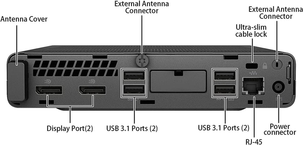 HP EliteDesk 800 G4 Mini Desktop PC, Core i7-8700T 2.4GHz-4.0GHz, 8 GB RAM, 256 GB SSD, USB BT, USB WiFi, Windows 11 Pro (Renewed)