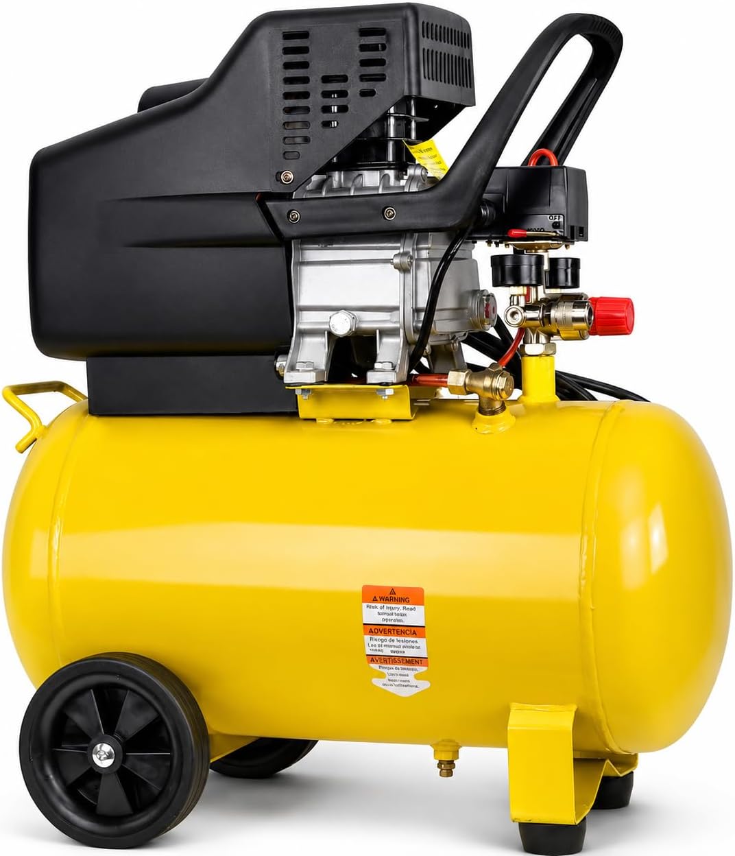 Stark USA 3.5HP 10 Gallons Air Compressor Tank Ultra Quiet Horizontal Tank Adjustable Pressure Ideal for DIY, Home & Garage Applications, 8.37 CFM