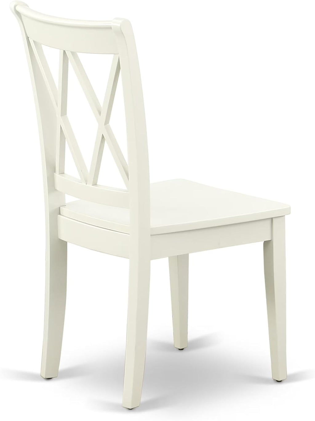 East West Furniture ANCL5-LWH-W 5 Piece Dining Table Set for 4 Includes a Round Kitchen Table with Pedestal and 4 Kitchen Dining Chairs, 36x36 Inch, Linen White