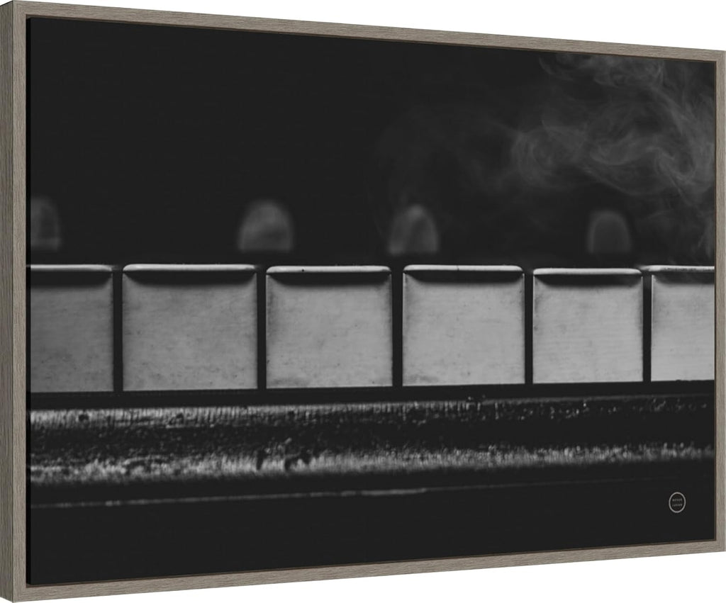 Amanti Art Framed Canvas Wall Art 23x33 Piano Lounge II by Nathan Larson, Framed Wall Art Canvas, Music Artwork, Country Rustic Decor, Large Poster Painting for Living Room, Bedroom, Bathroom,