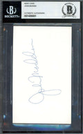 John Madden Beckett BAS Signed 3x5 Index Card Autograph