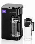 Ecoviva Mate 3 UV Countertop Reverse Osmosis Water Filter with 2 Auto-Fill Pitchers, 9-Stage RO Filtration System, Installation-Free, Reduces TDS, 3:1 Pure-to-Drain Ratio, Home & Kitchen, Black