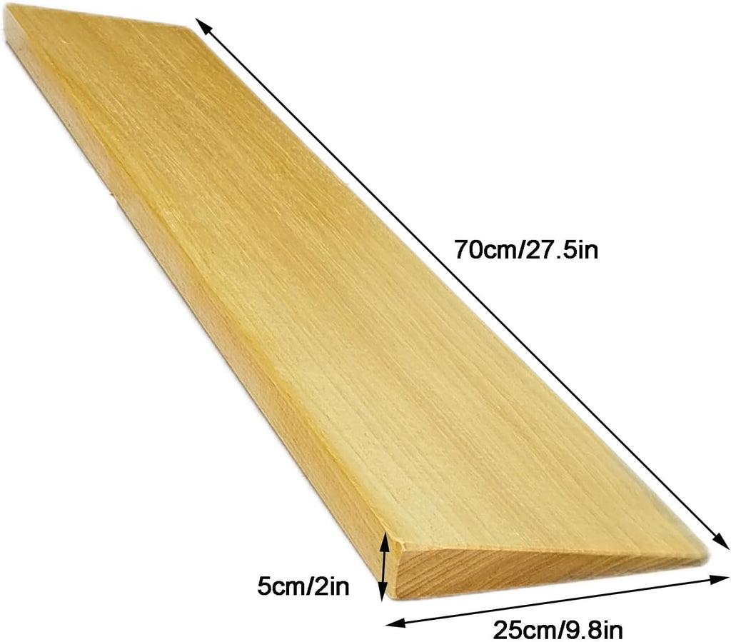 Wooden Threshold Ramp, Wheelchair Ramp, 1100 lbs Capacity, for Sweeping Robot Stroller Scooter, Steps, Stairs, Entry, Threshold, Doorways(70x25x5cm/27.5x9.8x2in)