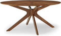 Modway Crossroads 63' Oval Wood Dining Table, Walnut