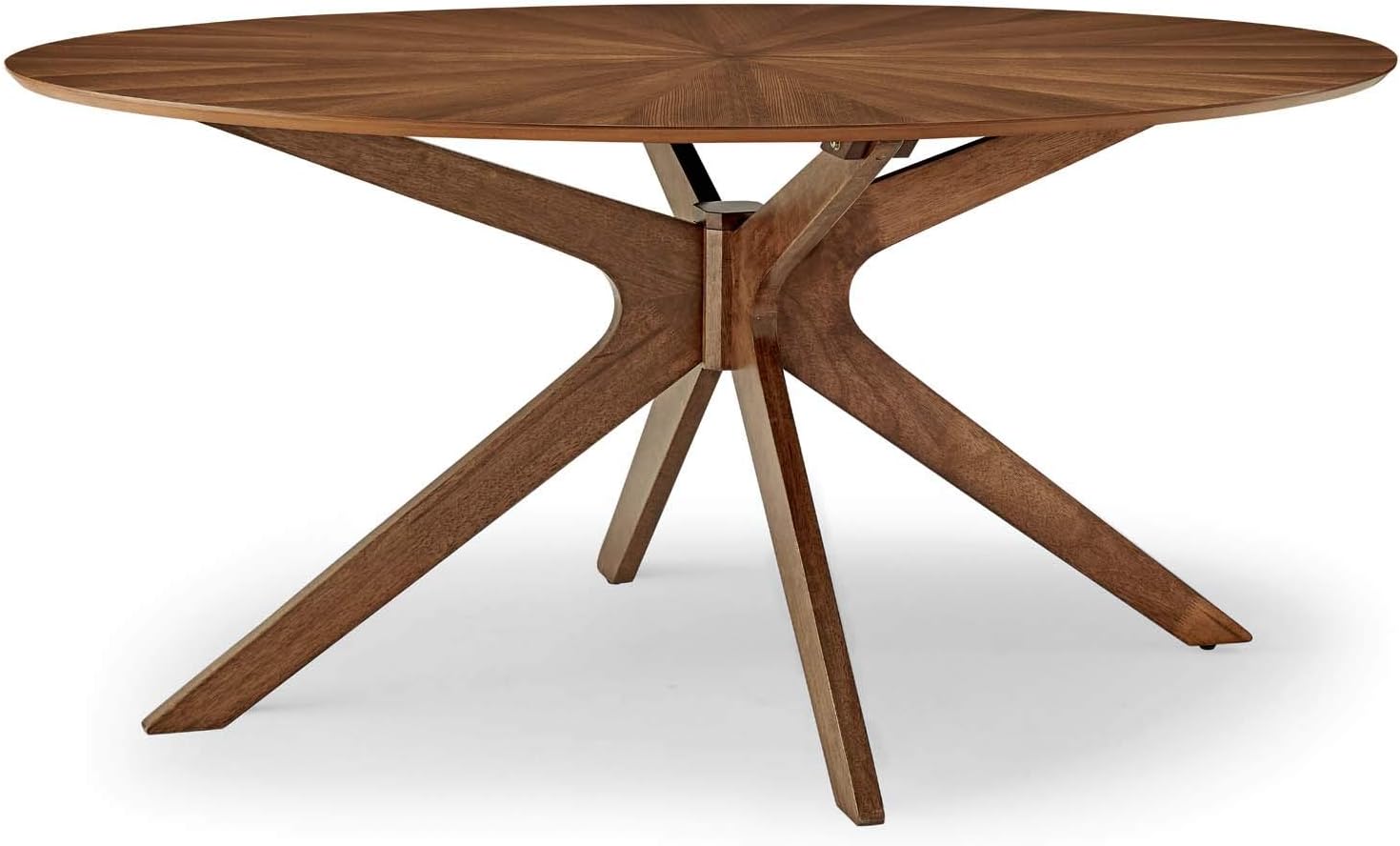 Modway Crossroads 63' Oval Wood Dining Table, Walnut