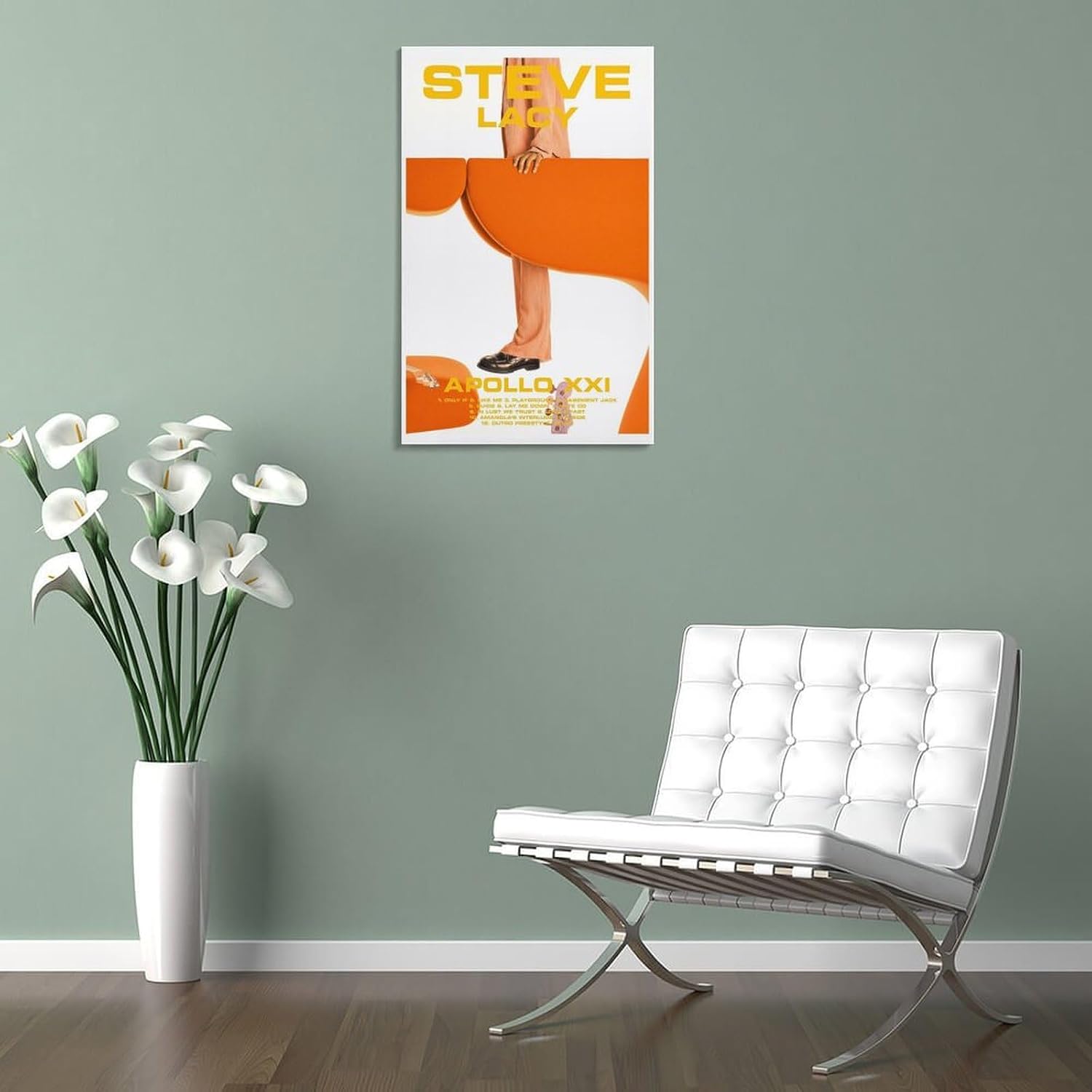 ZANLIART Steve Lacy Apollo XXI Album Cover Canvas Print Music Poster for Room Aesthetic Frame-style16x24inch(40x60cm)