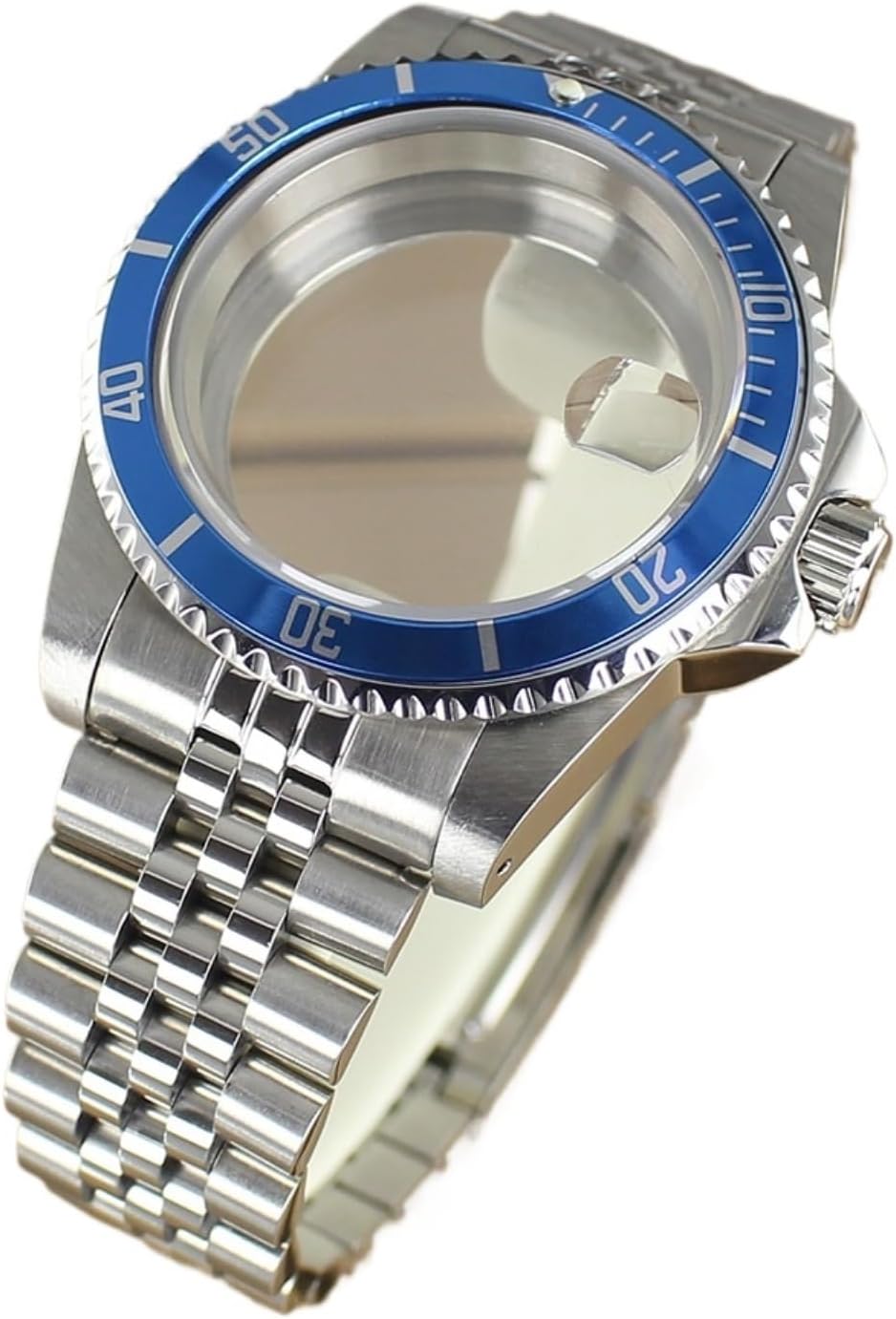 38MM Watch Cases Sapphire Glass Compatible For NH35 NH36 4R36 NH38 NH70 Uni-directional Bezel Watch Accessories