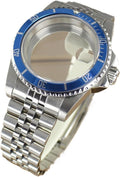 38MM Watch Cases Sapphire Glass Compatible For NH35 NH36 4R36 NH38 NH70 Uni-directional Bezel Watch Accessories