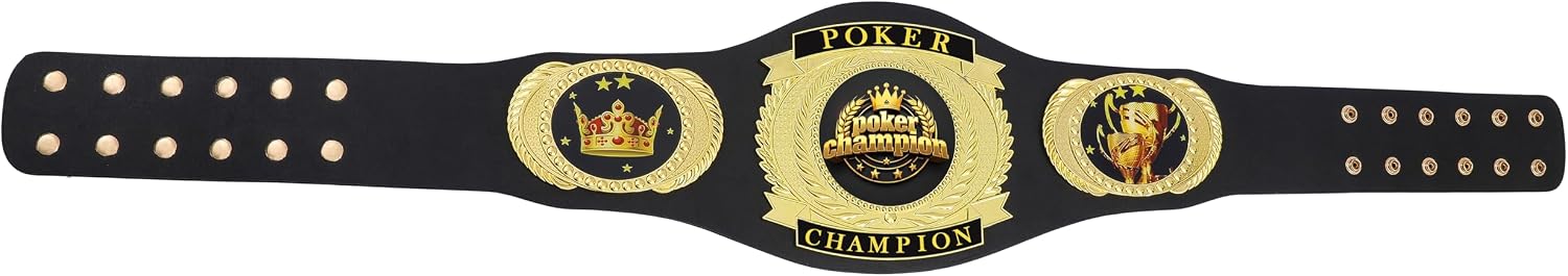 Poker Championship Belt Real Leather Adult Size Champion Award Trophy Prize Gift