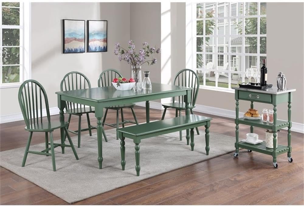 Boraam Windsor Farmhouse Dining Table - Equestrian Green