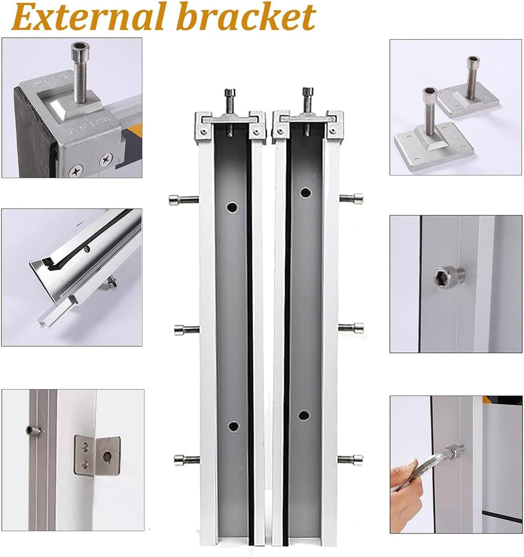 Exterior Mounted Door Flood Threshold Kit 40cm High, Aluminum Flood Barrier, Suitable For Front Door/warehouse/garage/basement, Removable Temporary Waterproofing System ( Color : L-205cm80.6in/6.7ft ,