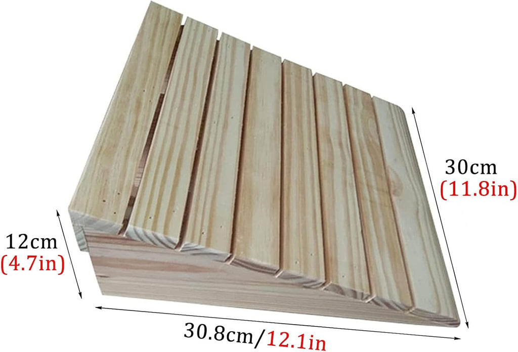 Portable Doorway Ramp 3/4/5/6/7 Inch Rise Portable Doorways Threshold Ramps, Wooden Anti-Slip Curb Ramp for Wheelchair/Stairs, for Wheelchair/Stairs for Elderly(30.8x30x12cm)