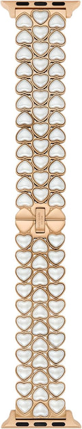 kate spade new york Designer Interchangeable Stainless Steel Band Compatible with Your 38/40/41mm Apple Watch Series 9/8/7/6/5/4/3/2/1/SE