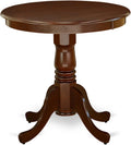 East West Furniture EMT-MAH-TP Eden Dining Room Table - a Round kitchen Table Top with Pedestal Base, 30x30 Inch, Mahogany