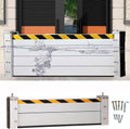 Water Flood Barrier Street Road Outdoor, 3/4/5/6/7/8/9/10/11/12/13/14/15/16/17/18ft Long Aluminum Threshold Anti-Flood Wall, Flood Baffle for Garage/Basement/Front Door/Driveway(H 1.3ft(40cm),17.5ft(5
