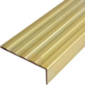 Non-Slip Stair Edge Protector Solid Brass, L Molding Stair Nosing Strips for Stair Step Exterior, Floor Transition Strip Edge Guard for Tile/Wood(48x17.5mm(1 7/8' x3/4'))