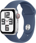 Apple Watch Series 10 [GPS, 46mm] - Silver Aluminum Case with Denim Sport Band, M/L (Renewed)