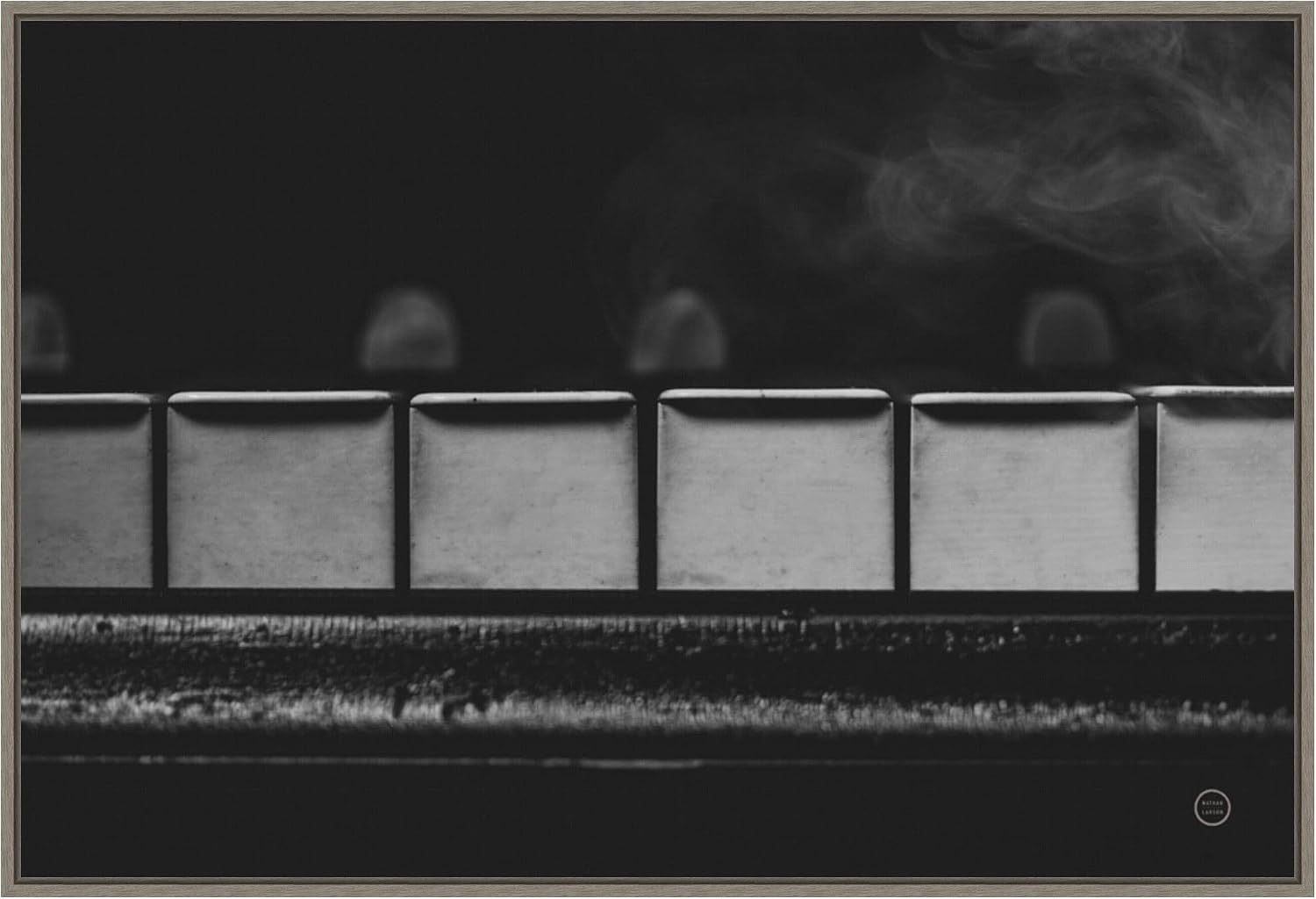 Amanti Art Framed Canvas Wall Art 23x33 Piano Lounge II by Nathan Larson, Framed Wall Art Canvas, Music Artwork, Country Rustic Decor, Large Poster Painting for Living Room, Bedroom, Bathroom,