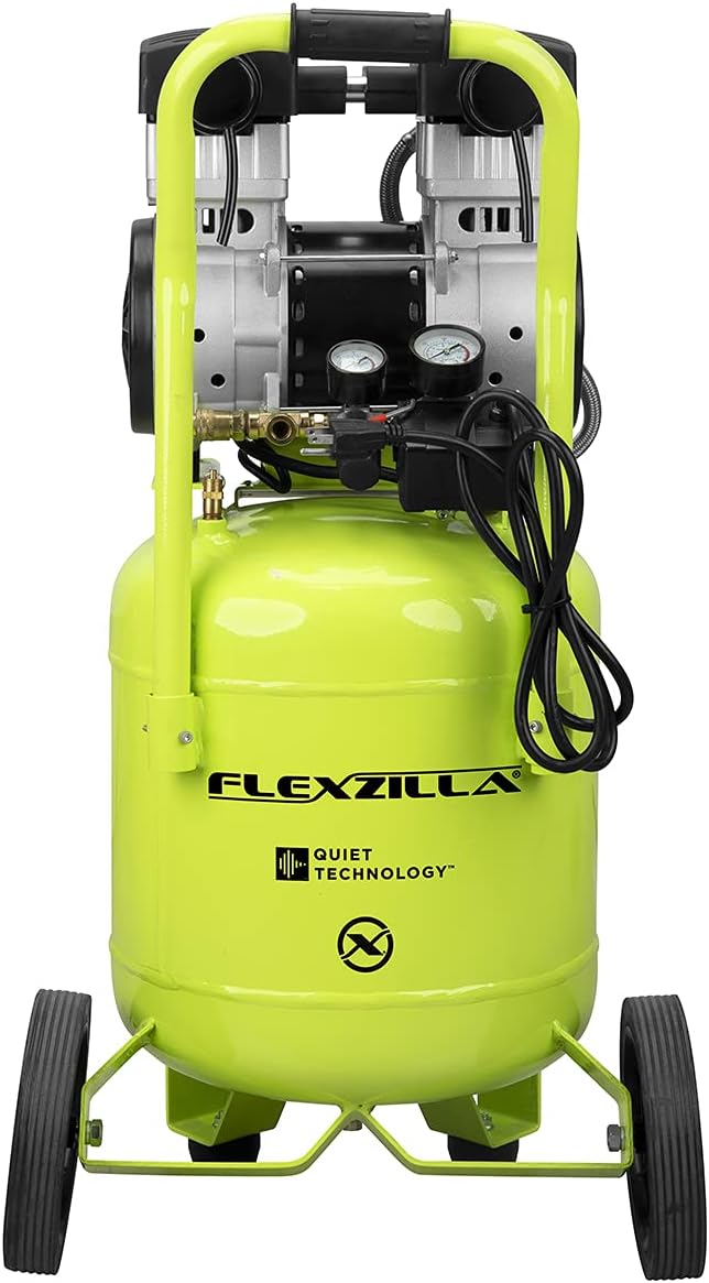 Flexzilla Portable Air Compressor with Quiet Technology, 2 HP, 10 Gallon, Industrial Grade Pump - CB20100F