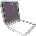 ISURE MARINE Anodized Aluminum 16.7'x 16.7' Push Out Deck Hatch Boat Yacht Square Opening Portlight Replacement Window Porthole Hole Deck,Marine Hatch Porthole with Tempered Glass for Boat/Yacht/RV