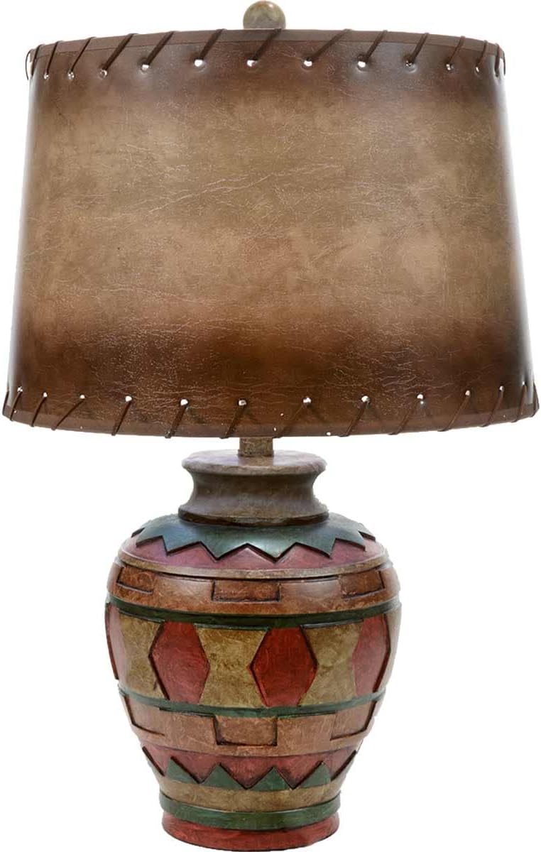 BLACK FOREST DECOR Great Plains Pottery Table Lamp - Southwestern Accent Lighting