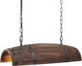 Antique Wood Wine Barrel Pendant Lamp Hanging Rustic Kitchen Bar Ceiling Lamp Light Fixtures