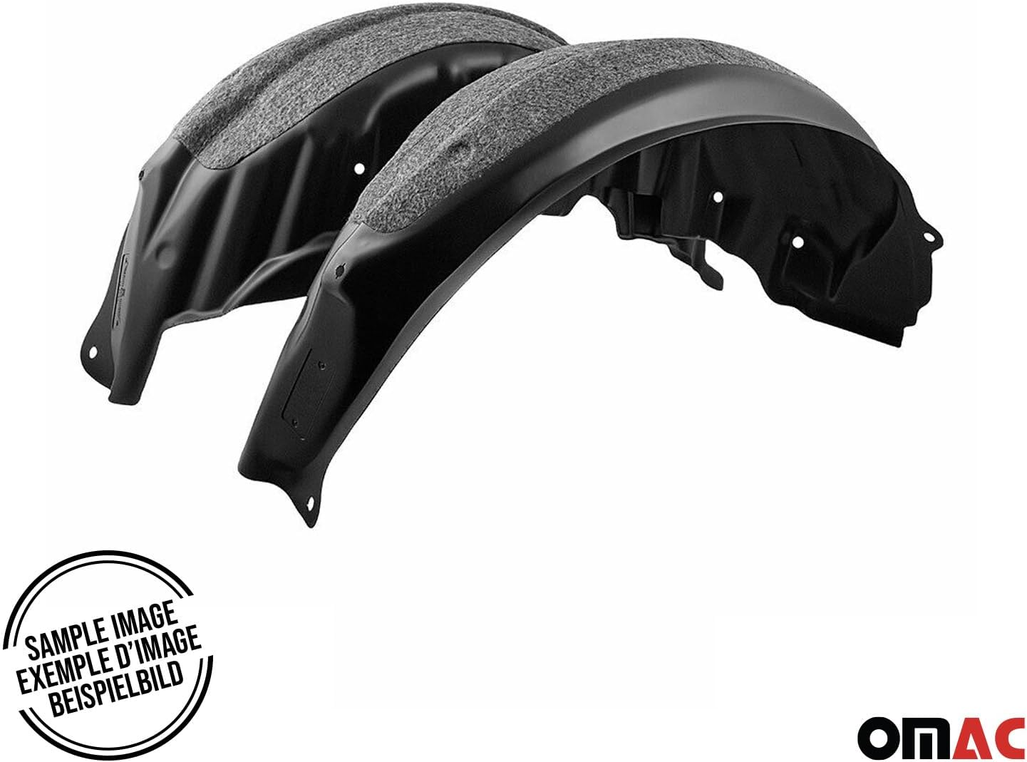 OMAC Rear Set Wheel Arch Liner Splash Fender Guard for Dodge Ram 1500 2009-2011/RAM 1500 2012-2018 2 Pcs