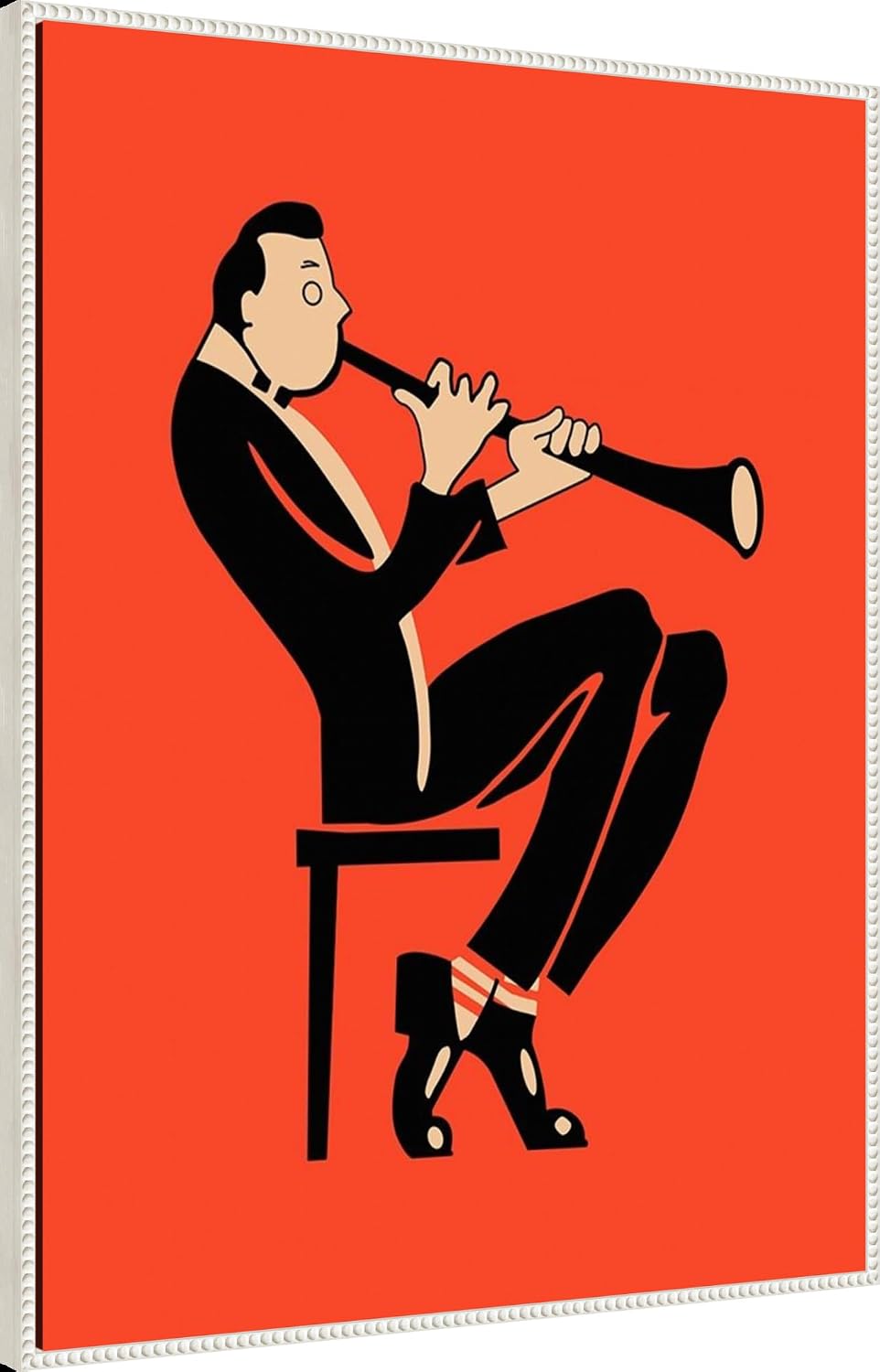 Amanti Art Framed Canvas Wall Art 42x32 The Clarinet by Mark Rogan, Framed Wall Art Canvas, Music Artwork, Traditional Decor, Oversize Poster Painting for Living Room, Bedroom, Bathroom, Kitchen,