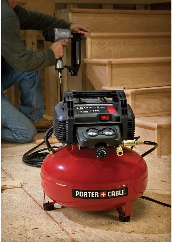 PORTER-CABLE Portable Pancake Air Compressor PXCM2002.COM | 6 Gallon, 150 Max PSI