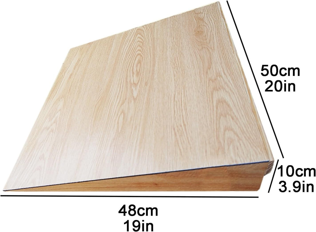Wooden Wheelchair Ramp Rise Threshold Ramps for Doorways Portable Transition Ramps for Garage Patio Porch Shed(48 * 50 * 10cm/19 * 20 * 3.9in)
